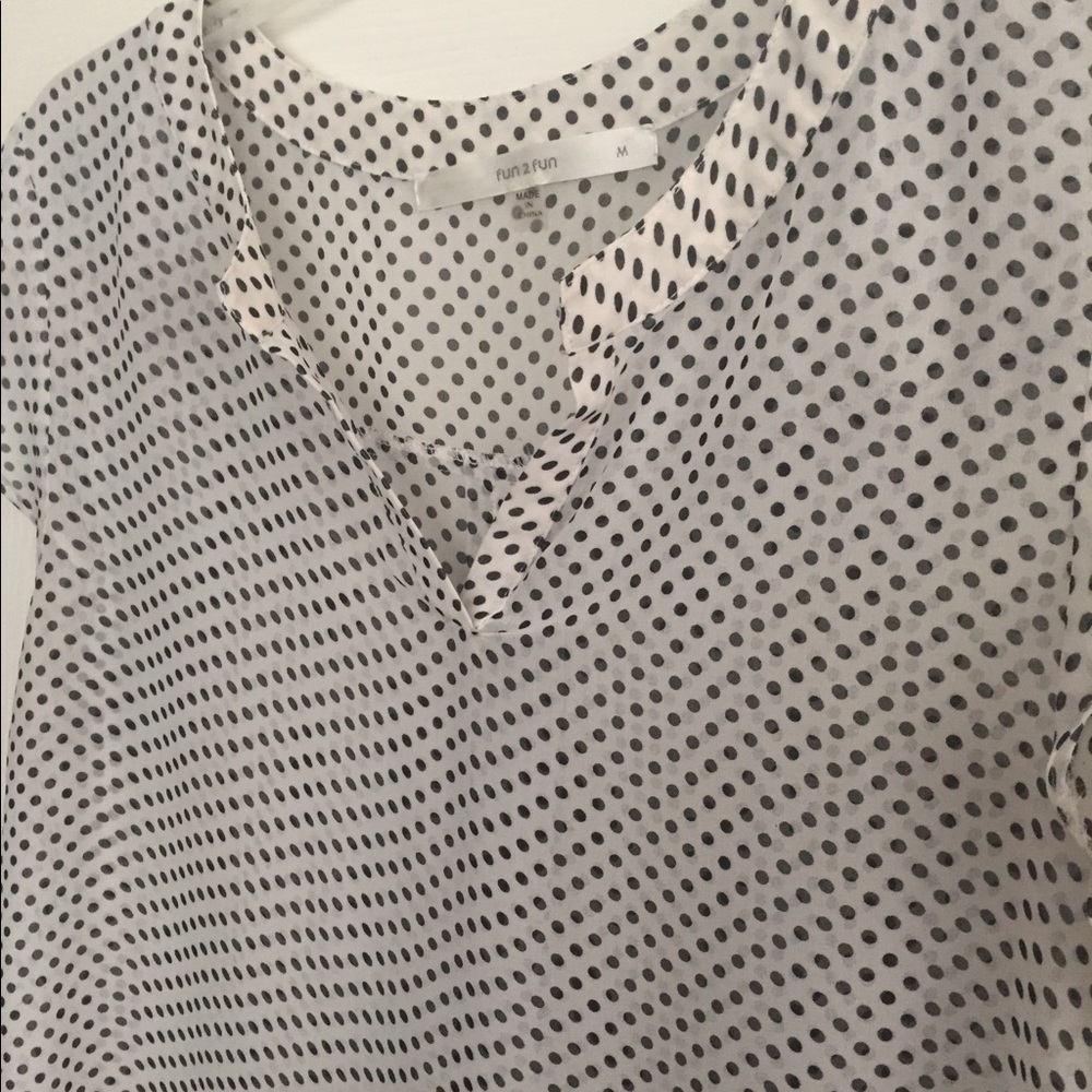 Sheer polkadot blouse